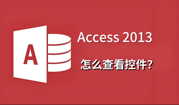 access2013下怎么查看控件？access2013查看控件的方法