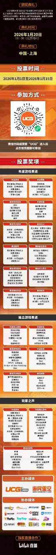 #UGA2025# 1月20日,线下颁奖典礼见!(图4) 游侠网4