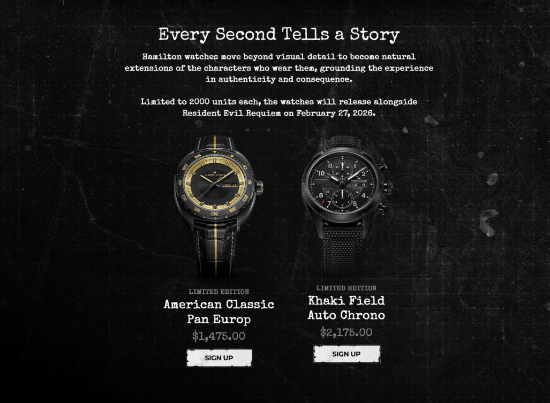《生化危机9:安魂曲》联动汉密尔顿联名手表引争议(图2) 游侠网2