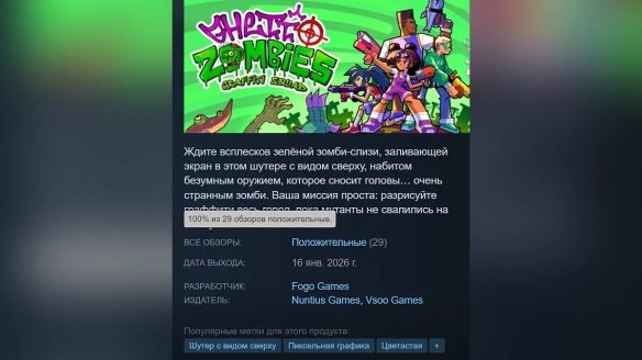 《僵尸街区:涂鸦特工队》Steam首发好评率达100%(图4) 游侠网4