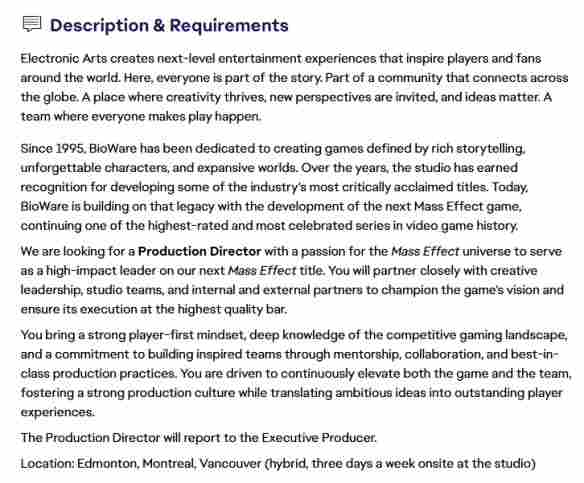 《质量效应5》仍在悄然推进!BioWare招聘关键职位(图3) 游侠网3