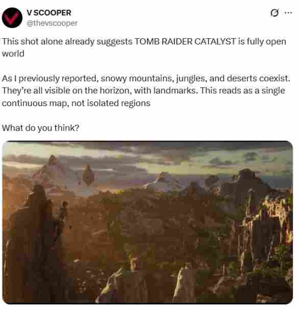 告别区域加载!曝《古墓丽影:天灾》是完整开放世界(图1) 游侠网1