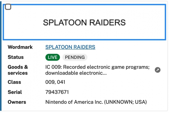 曝《喷射战士》续作商标更新! 或关联2月任天堂直面会(图3) 游侠网3